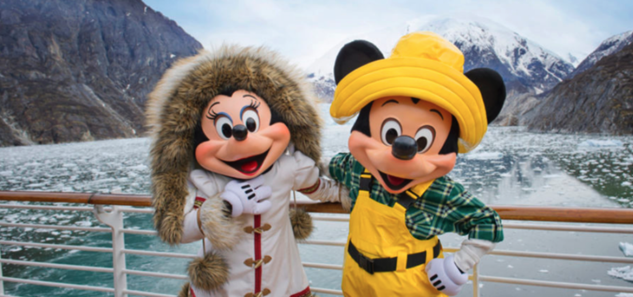 Mickey and Minnie on the Disney Wonder in Alaska